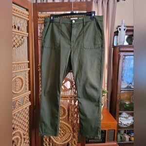 Jen 7 Women's Olive Green Pants